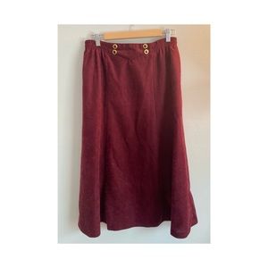 Vintage G. W. Division Of Graff Burgundy Mid Length Skirt